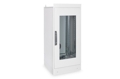 Armadio 24 Unitа 19" Per Reti Misure (A)1300 X (L)600 X (P)600 Mm. Colore Grigio Chiaro Da Esterno Ip55