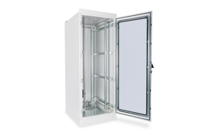 Armadio 42 Unitа 19&#34; Per Reti Misure (A)2100 X (L)800 X (P)1000 Mm. Colore Grigio Chiaro Da Esterno Ip55