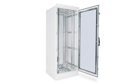 Armadio 42 Unitа 19" Per Reti Misure (A)2100 X (L)800 X (P)800 Mm. Colore Grigio Chiaro Da Esterno Ip55