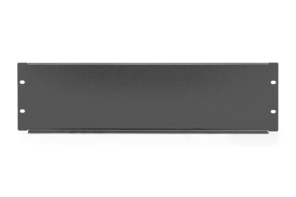 Pannello Cieco 3 Unita&#39; Per Chiusura Spazi Vuoti In Armadi Rack 19&#34; Viti Incluse Nero