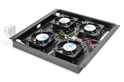 Kit 4 Ventole Con Termostato Colore Nero Per Armadi Linea Professionale