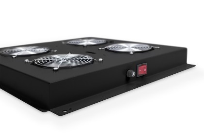 Kit 4 Ventole Con Termostato Colore Nero Per Armadi Linea Professionale