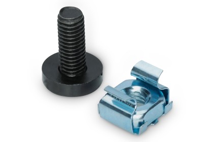 KIT 50 VITI, DADI E RONDELLE PER INSTALLAZIONI SU ARMADI RACK 19" COLORE NERO