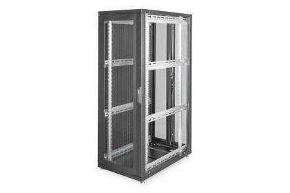 Armadio 36 Unita' Linea Server (A)1787 X (L)600 (P)1000Mm. Colore Nero Con Porta Traforata E Ruote