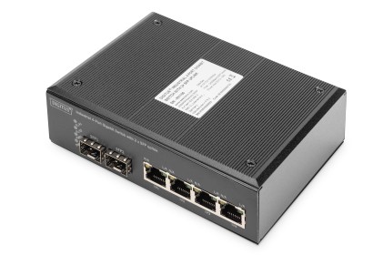Switch Industriale 4 Porte Gigabit E 2 Porte Uplink Sfp Digitus