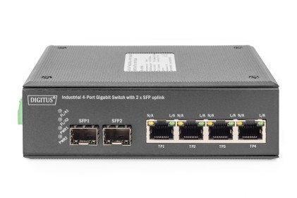 Switch Industriale 4 Porte Gigabit E 2 Porte Uplink Sfp Digitus