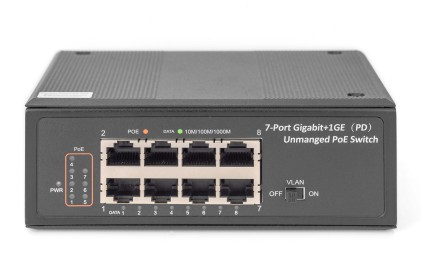 Switch Industriale 7 Porte Gigabit Poe + Una Porta Pd