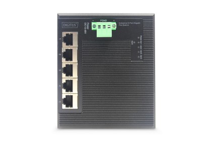 Switch 5-Porte Gigabit Flat Din Rail Industriale