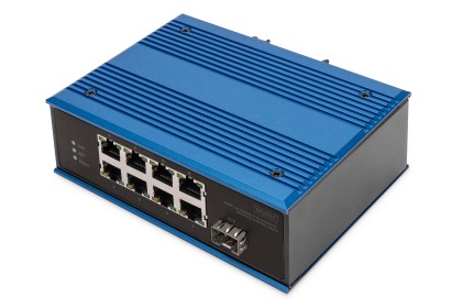 Digitus Switch Di Rete Fast Ethernet A 8 Porte, Industriale, Non Gestito, 1 Uplink Sfp