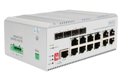 Switch Poe Di Rete Gigabit Ethernet A 8 Porte, Industriale, Gestito L2, 4 Uplink Sfp