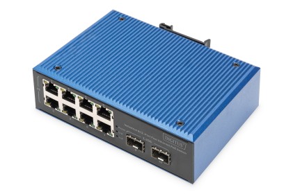 Switch Fast Ethernet Poe Industriale A 8+2 Porte