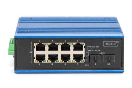 Switch Gigabit Ethernet Industriale A 8+2 Porte