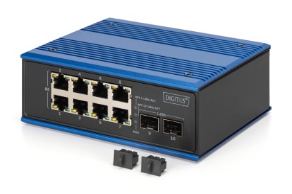Switch Gigabit Ethernet Poe Industriale A 8+2 Porte