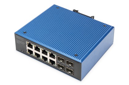 Switch Gigabit Ethernet Industriale A 8+4 Porte Sfp