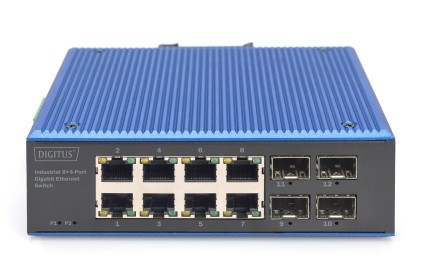 Switch Gigabit Ethernet Industriale A 8+4 Porte Sfp