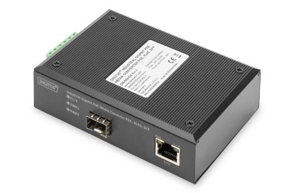 Media Converter Industriale Poe Gigabit Pse, Rj45, Sfp 10/100/1000Basetx - 1000Base-X 80 Km
