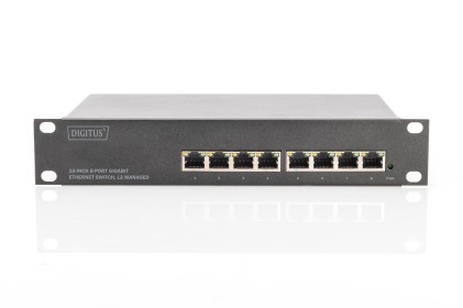 Digitus Switch Gigabit Ethernet  Da 8 Porte A 10 Pollici, Gestito L2+