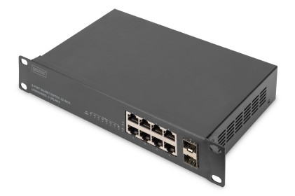 Digitus Switch Gigabit 8 Porte, 10 Pollici, Non Gestito, 2 Uplink