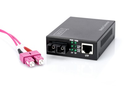 Convertitore 10/100 Media Converter Rj45 - Fibra Ottica Sc