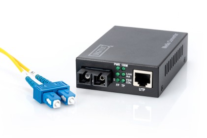 Convertitore 10/100 Rj45 Media Converter - Fibra Ottica Sc Singlemode