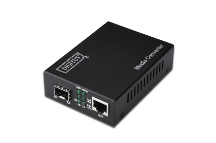 Convertitore 1000 Mbps Gigabit Media Converter Rj45 - Fibra Ottica Con Modulo Sfp