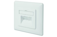 Placca Presa Muro Cat. 6A Schermata Con 2 Prese Rj45 Installazione Cavi Orizzontale