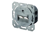 Placca Presa Muro Cat. 6A Schermata Con 2 Prese Rj45 Installazione Cavi Orizzontale