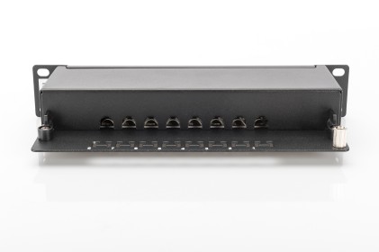 Pannello Patch Cat 5E 10" Classe D Schermato Nero 8 Porte