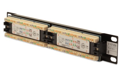 Pannello Patch 10" - 12 Porte Non Schermate Utp - Cat. 5E