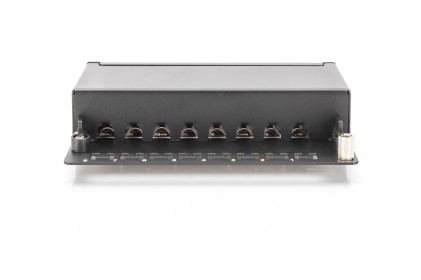 Mini pannello con 8 porte schermate da desktop per reti CAT. 6