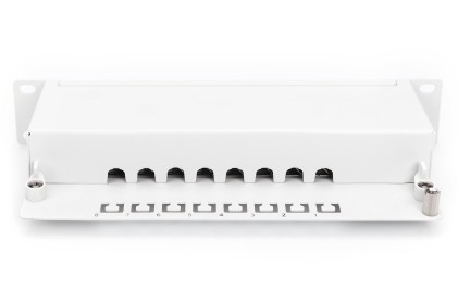 Pannello Patch 10" 8 Porte Schermate Categoria 6 Grigio