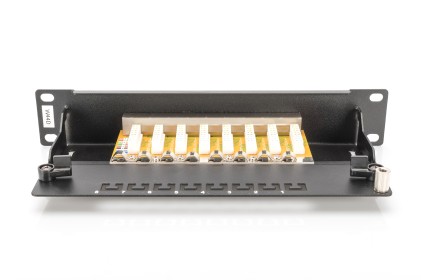 Pannello Patch 10&#34; 8 Porte Schermate Categoria 6 Nero