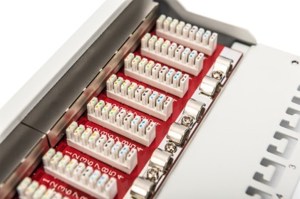 Pannello Patch Categoria 6A Schermato 12 Porte 10" Grigio 1U Digitus