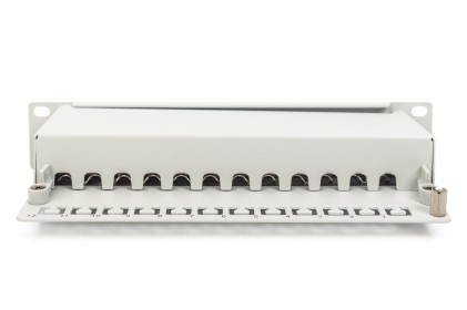 Pannello Patch Categoria 6A Schermato 12 Porte 10" Grigio 1U Digitus