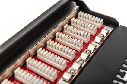 Pannello Patch Categoria 6A Schermato 12 Porte 10" Nero 1U Digitus