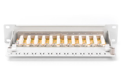 Pannello Patch 10" - 12 Porte Schermate - Categoria 6 Grigio