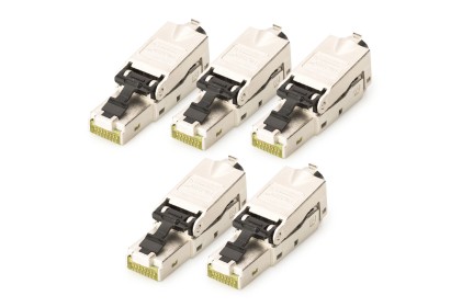 Spina Rj45 Schermata Per Installazione Senza Attrezzi - 5 Pezzi