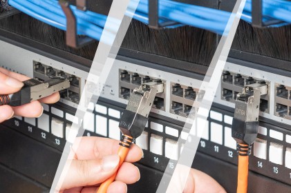 Spina Rj45 Schermata 6A Per Installazione Senza Attrezzi Pieghevole