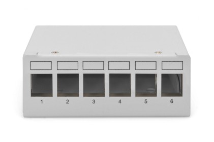Digitus Desktop Modular Blank Patch Panel, Schermato 6 Porte
