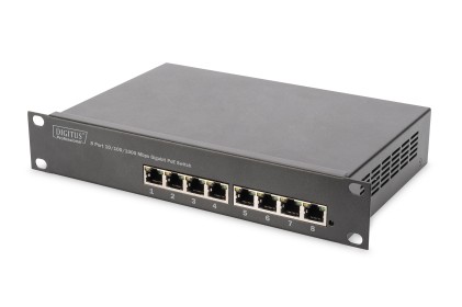 Digitus Switch Gigabit Ethernet Poe, 8 Porte Poe+, 10", Budget Poe Fino A 80 W