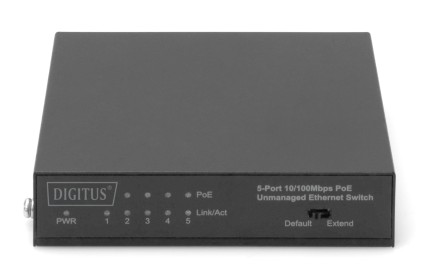 Fast Ethernet Poe Switch 4-Porte Poe + 1-Porta Uplink, 60W Poe Budget