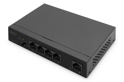 Digitus Switch 4 Porte Gigabit Poe Unmanaged, 1 Uplink