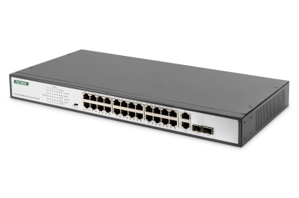 Switch Rete 24 Porte Poe Fast Ethernet 390 Watt Digitus