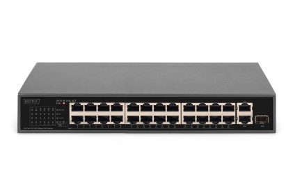 Switch 24 Porte Fe Poe 2 Uplink Ports (Sfp / Rj45)