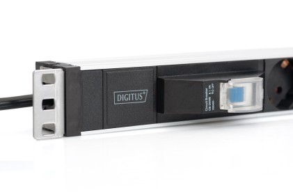 Multipresa In Alluminio 19" Con 6 Prese E Spina Schuko 1U Con Protezione Contro Sovraccarichi Digitus