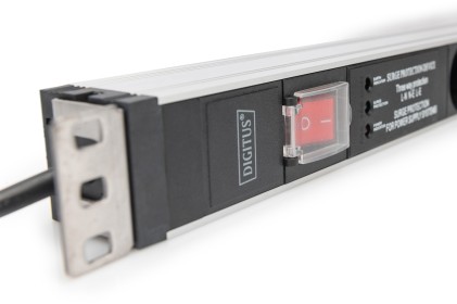 Presa Multipla Con Profilo In Alluminio E Interruttore, Protezione Contro Le Sovratensioni, Filtro Di Rete, Presa Munita Di Messa A Terra 5X, Cavo 2 Mt