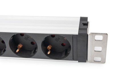 Presa Multipla Con Profilo In Alluminio E Interruttore, Protezione Contro Le Sovratensioni, Filtro Di Rete, Presa Munita Di Messa A Terra 5X, Cavo 2 Mt