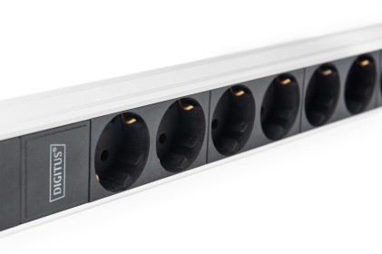 Multipresa Con Profilo In Alluminio 12 Porte Schuko Cavo Mt 2