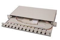 PANNELLO ESTRAIBILE 19" PER FIBRA OTTICA CON 12 CONNETTORI ST OM2