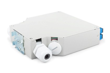 Scatola Per Guida Top-Hat In Fibra Ottica, Os2, Equipaggiata, Con Adattatore Sc E Pigtail